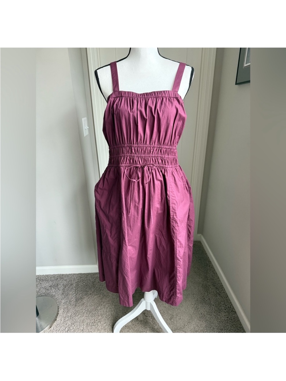 Universal Thread Mauve Sleeveless Smocked Midi Dress